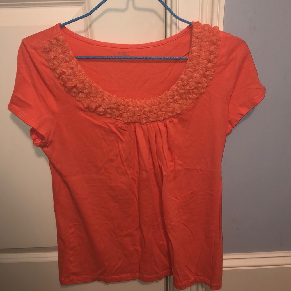 salmon LOFT blouse